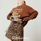 Tiger Print Knit Top / Leopard Mini Skirt LLA0632