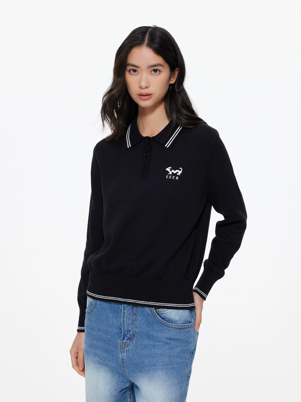 Puppy Polo Knit Top UDS0008