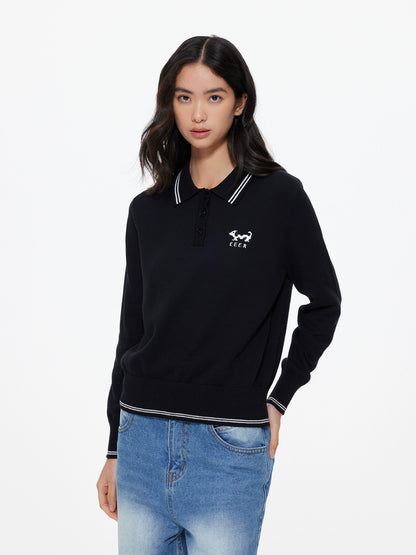 Puppy Polo Knit Top UDS0008
