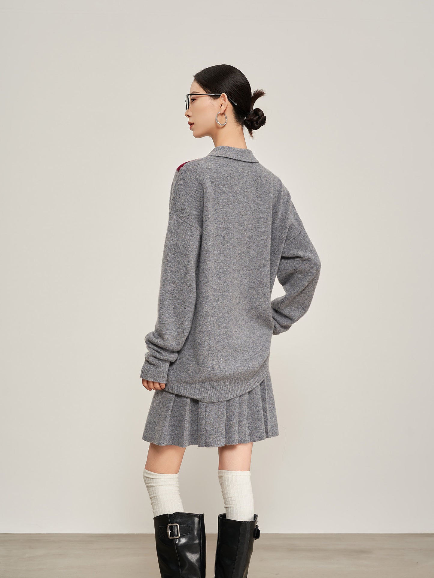 Argyle Knit Tops / Knit Mini Skirt SUY0028