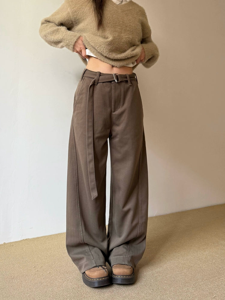 Belt Design Drapey Loose Pants CYE0068