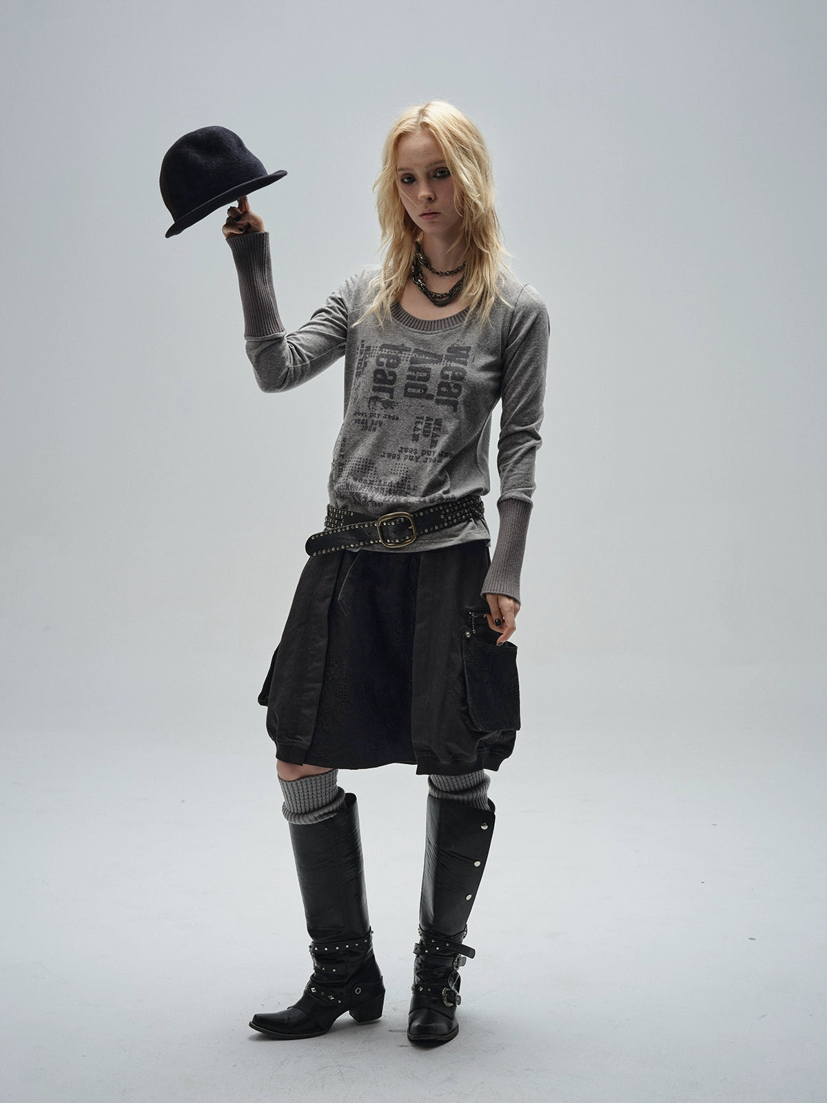 Lace Balloon A-Line Skirt WAT0009