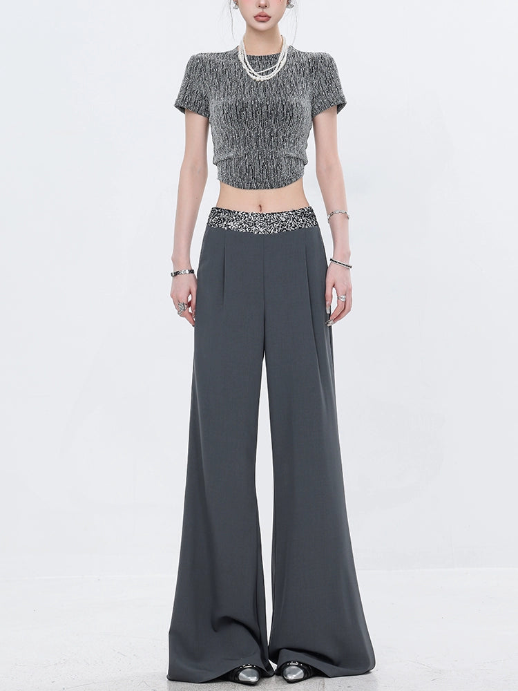 High Waist Sequin Flare Pants ABW0014