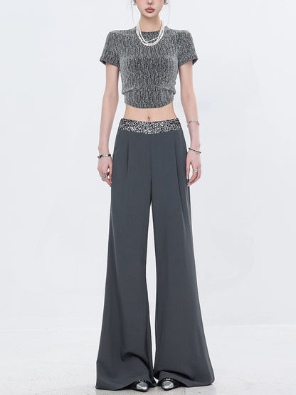 High Waist Sequin Flare Pants ABW0014