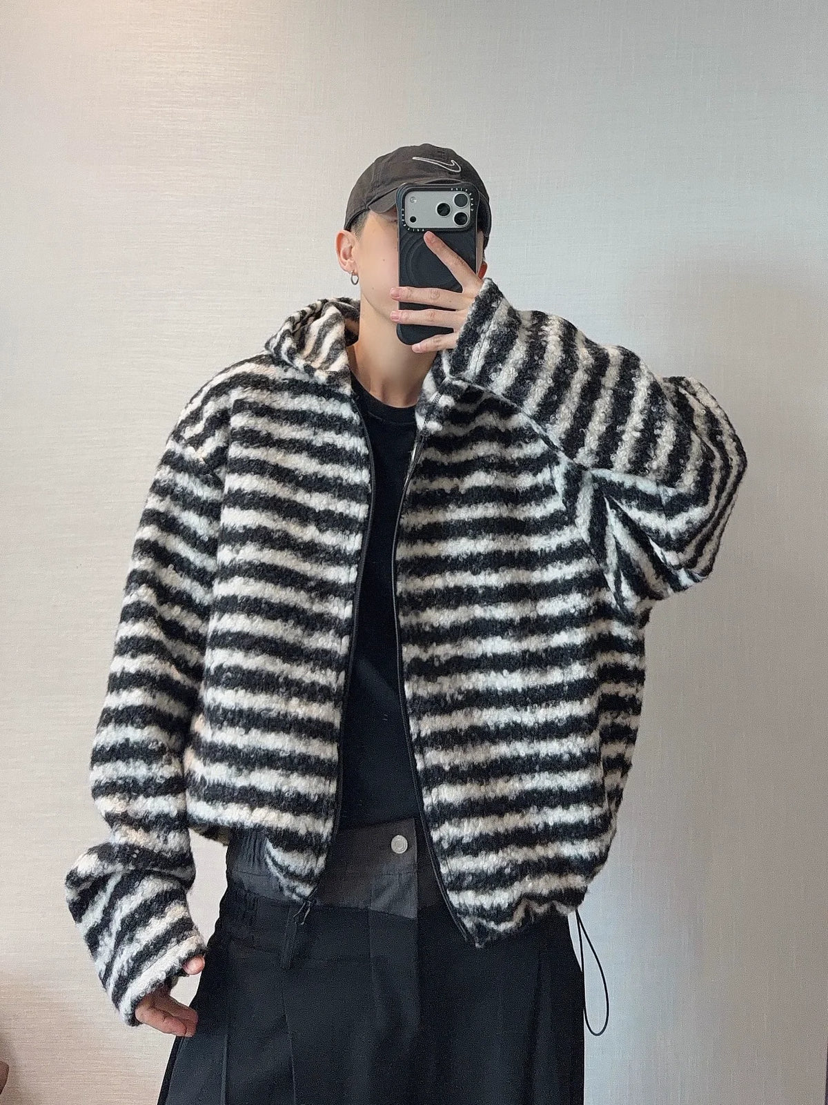 Striped Wool Blend Hoodie  DAZ0003