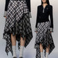 Paid Asymmetrical Long Skirt PUC0013