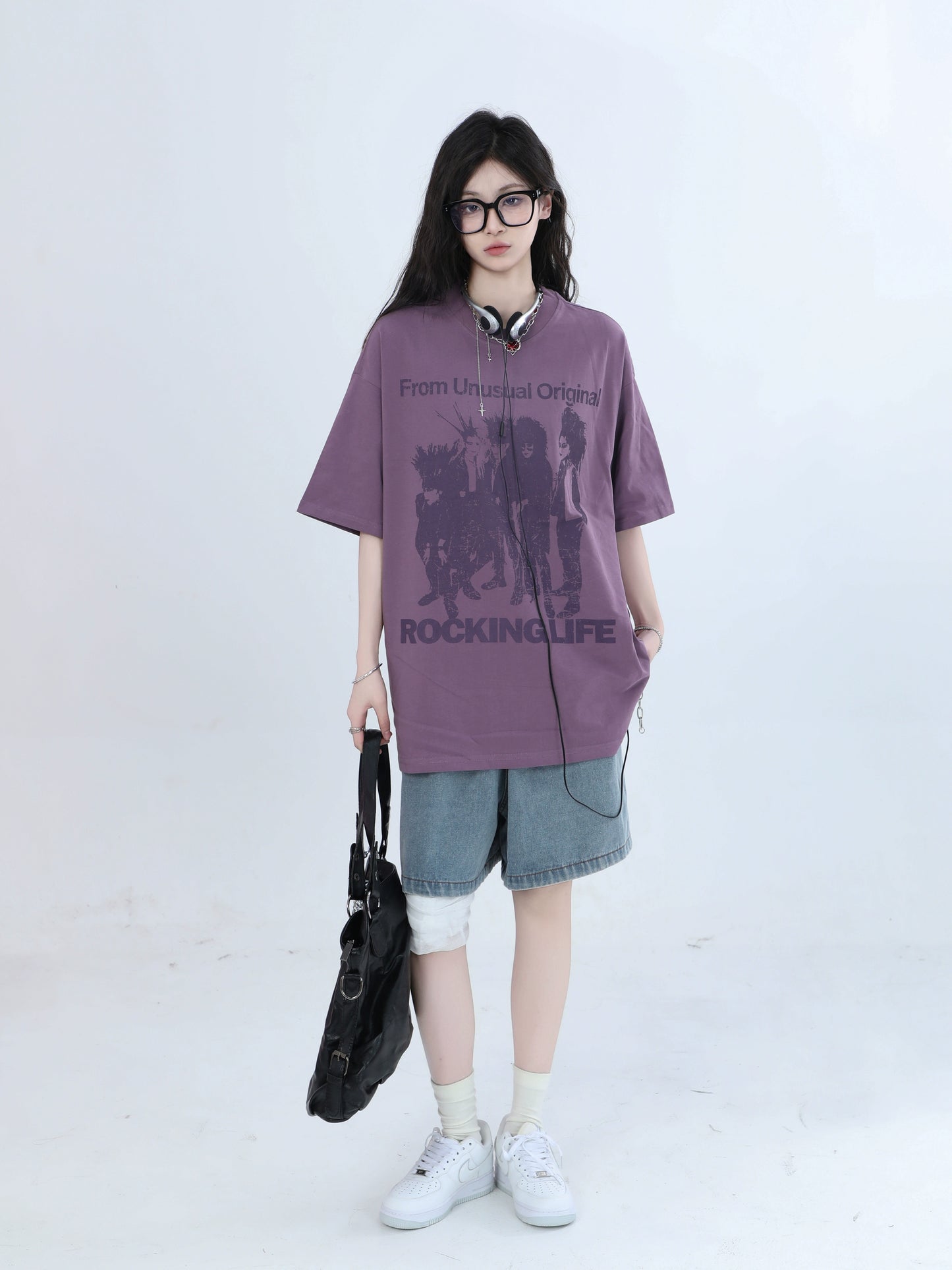 Dark Cotton Loose T-Shirt ZCK0005