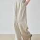 Linen V-Neck Vest / Wide Relaxed Pants FER0270