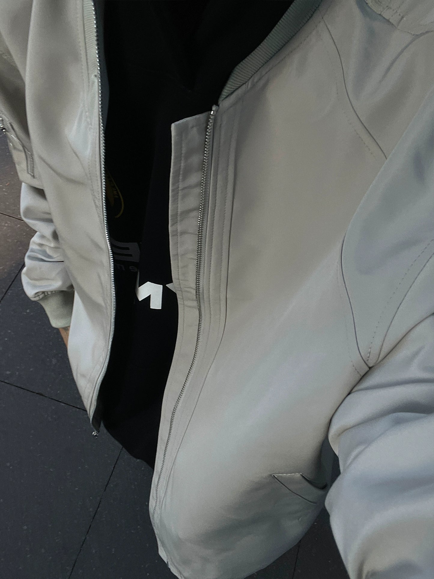 Leather MA-1 Bomber Jacket FLG0010