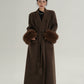 Fur Cuff Long Coat SRS0403