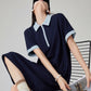 Polo Collar Short Sleeve Dress FER0208