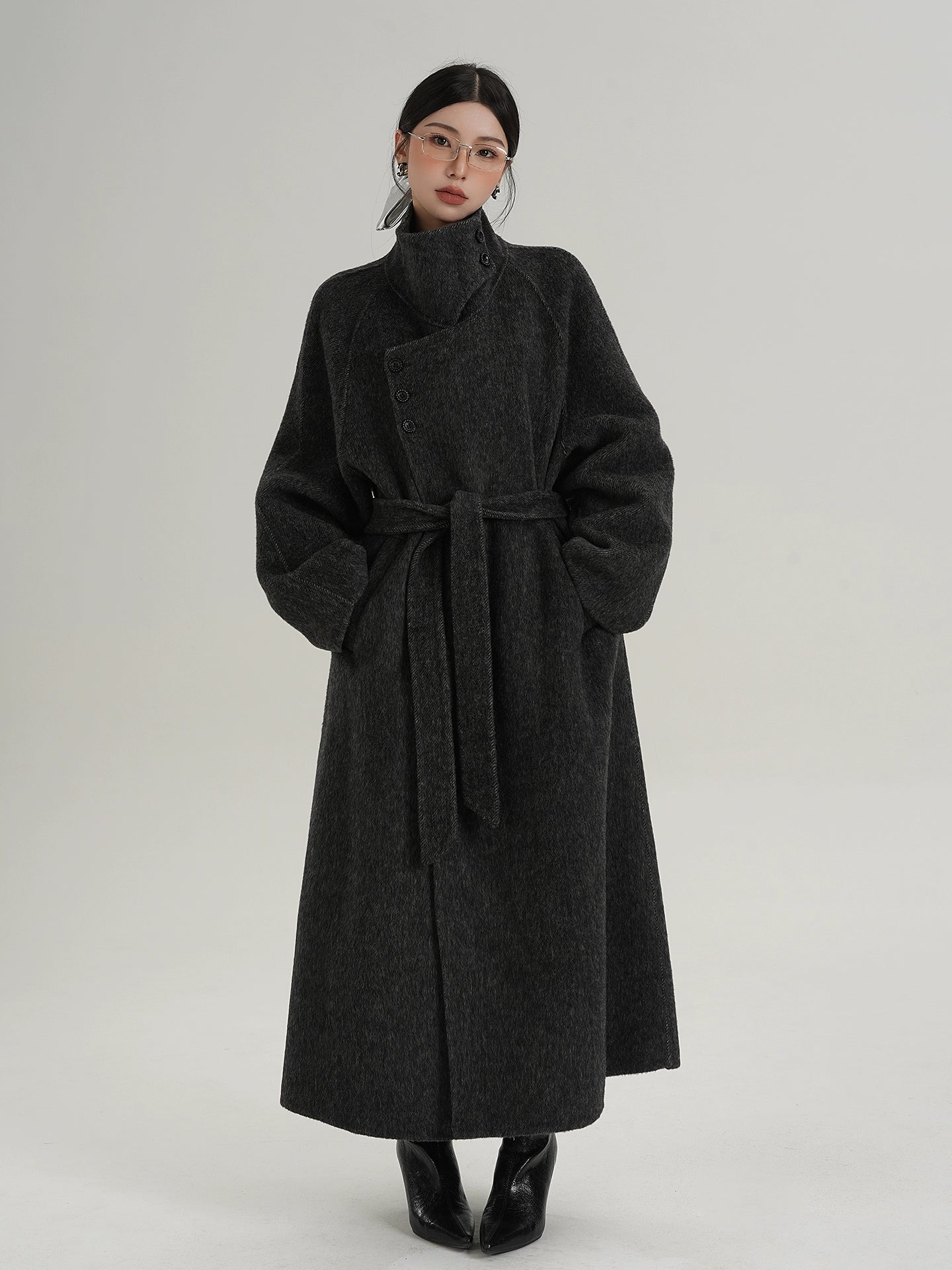 Stand Collar Long Coat SRS0368
