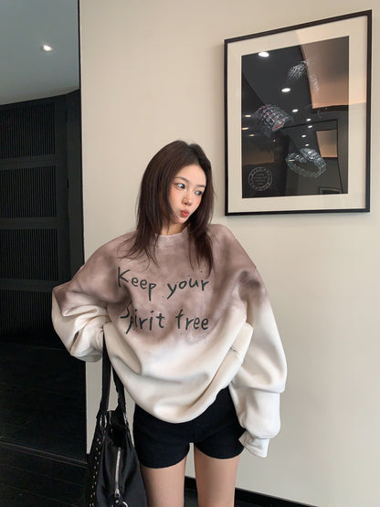 Letter Graphic Sweatshirt YLS1042