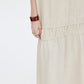 Cotton Linen Gathered Long Dress SHN0040