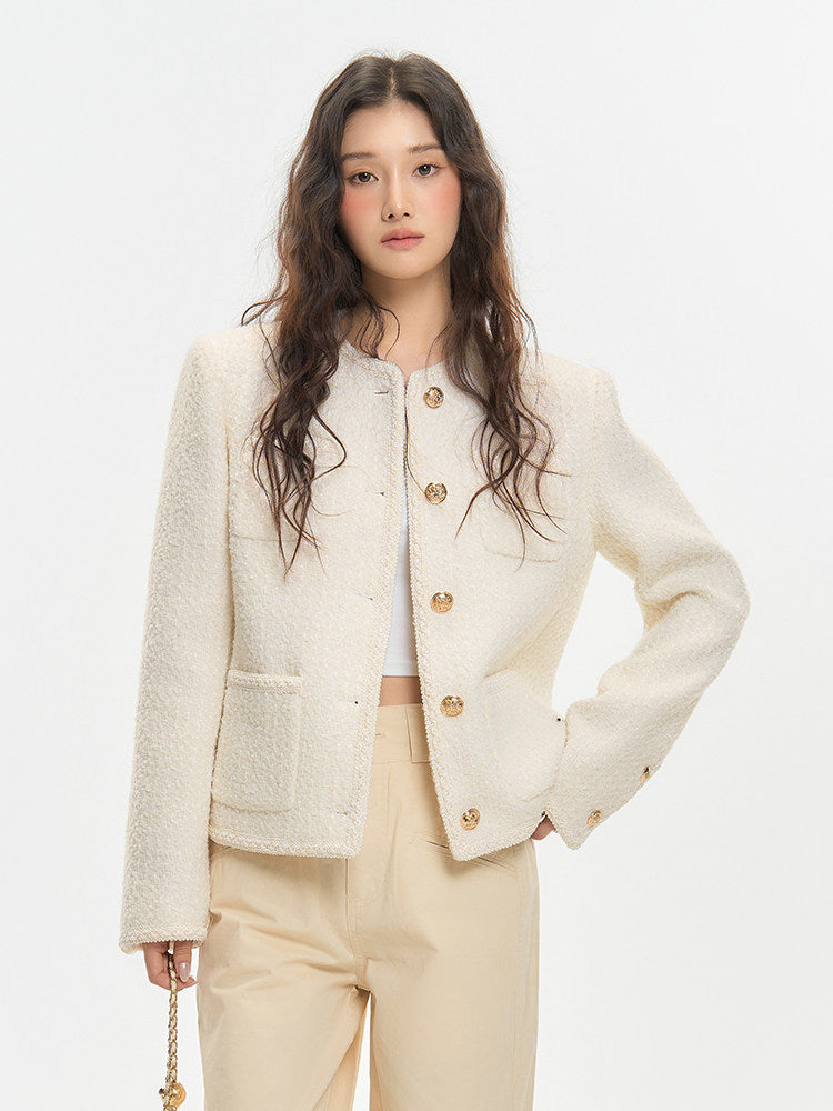 Chunky Tweed Short Jacket KIP0005
