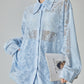 Panel Lace Color Shirt / Ornament Panel Lace Skirt FER0107
