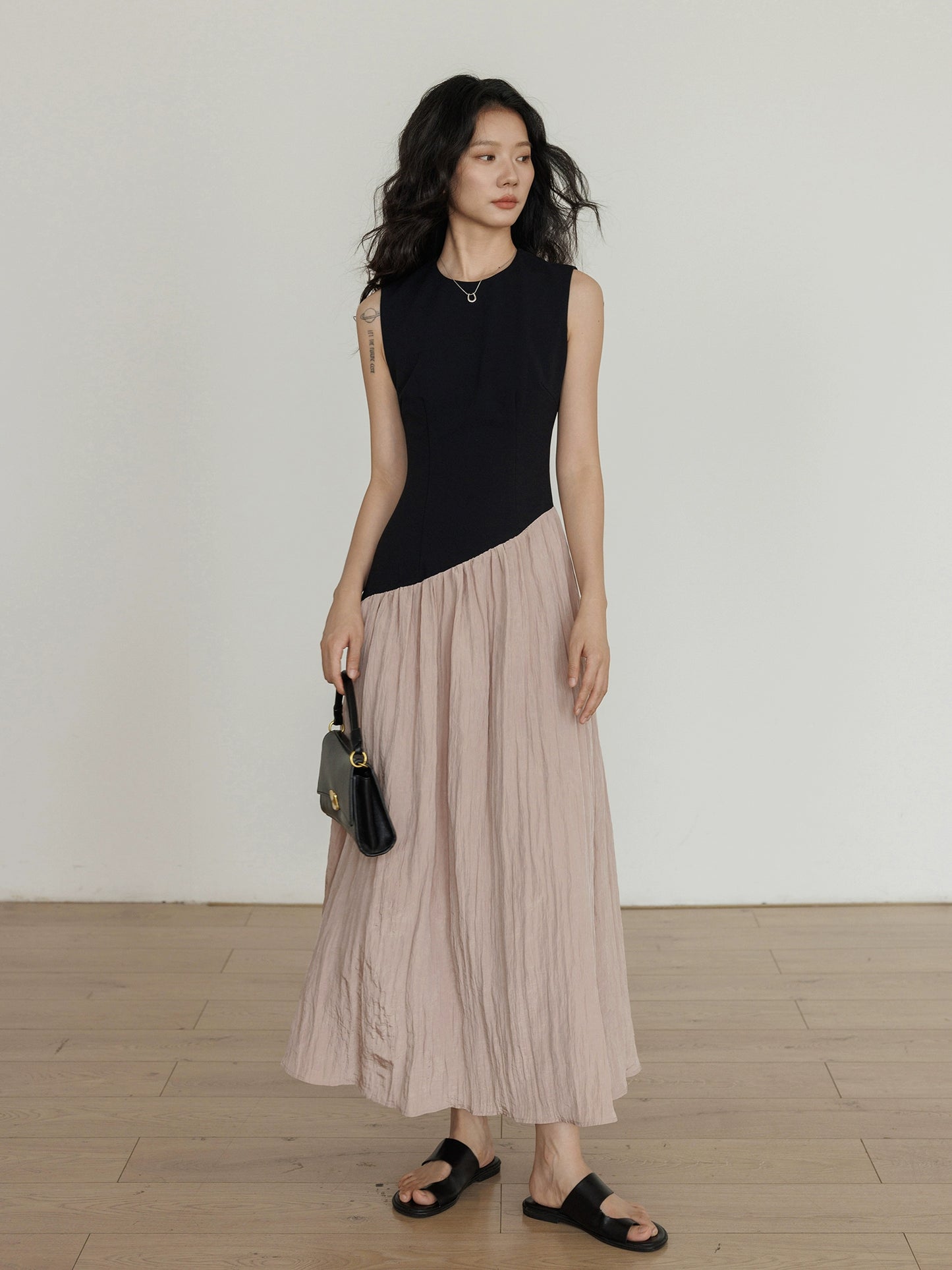 Fake Layered Long Dress VAS0126