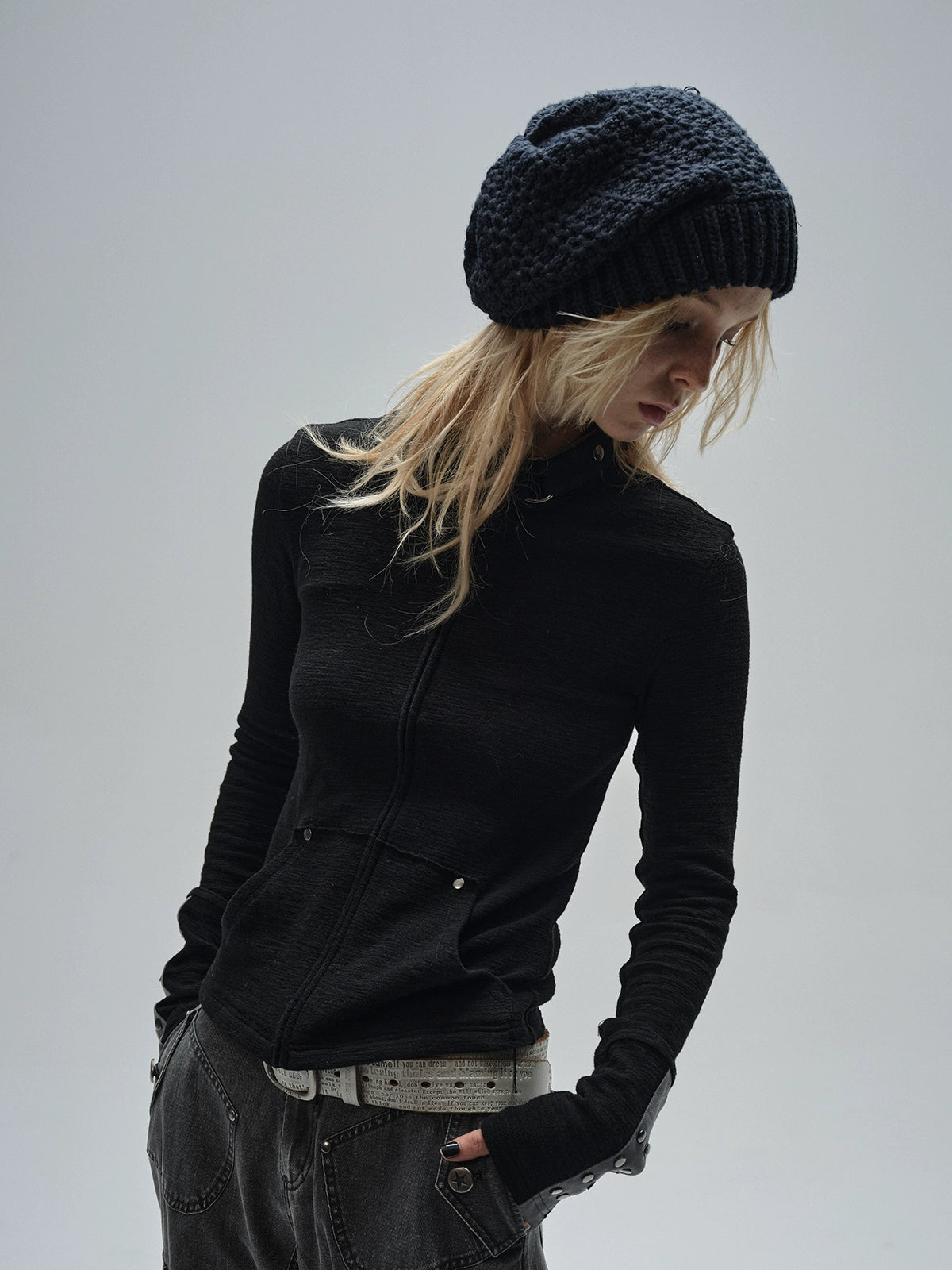 Stand Collar Metal Ring Jacket WAT0015