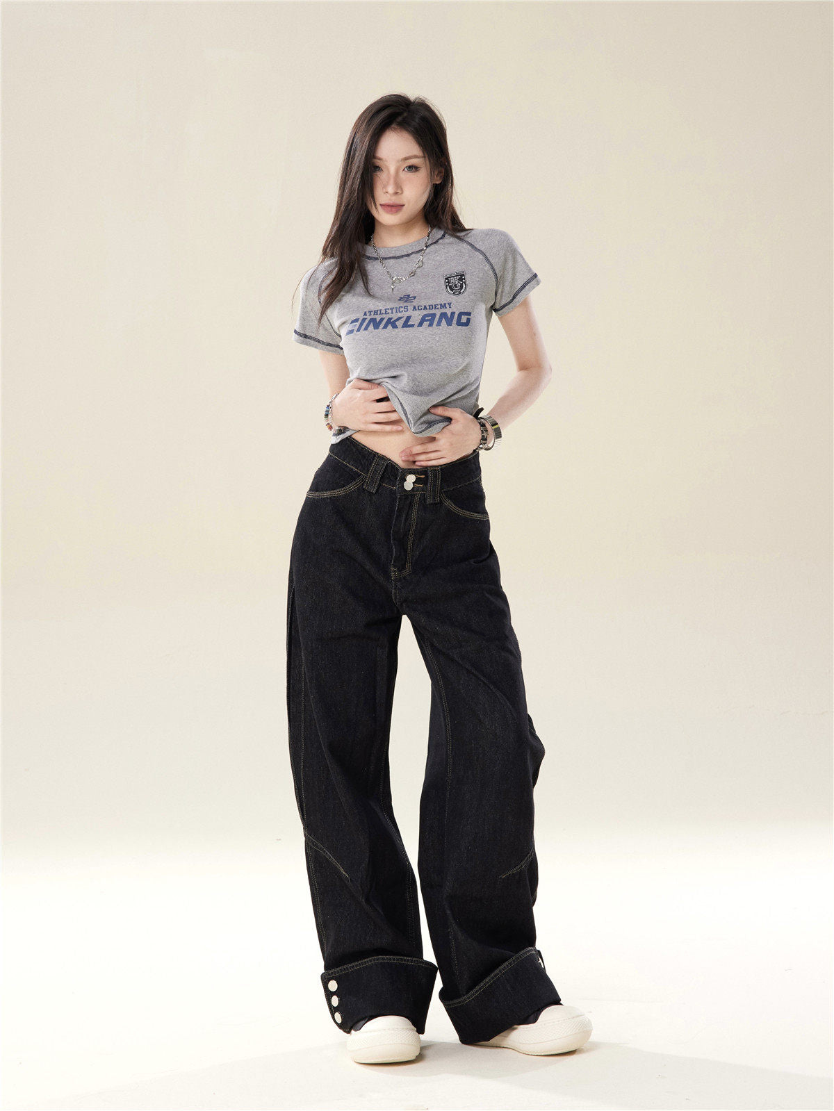 Loose Straight High-Waist Jeans ONP0005