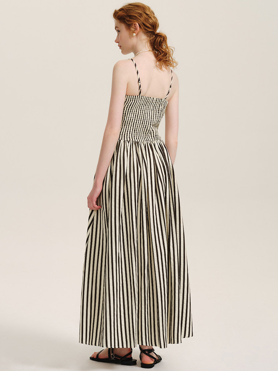Striped Spaghetti Strap Dress DEP0005