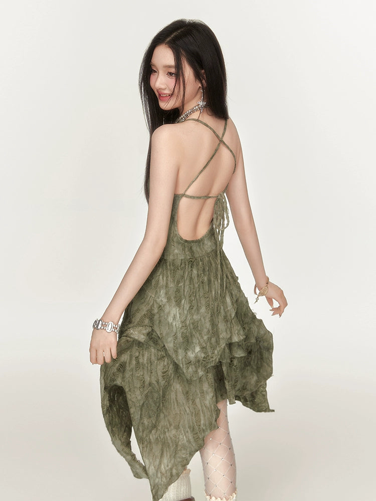 Back Open Flared Cami Dress EPU0014 Back Open Flared Cami Dress EPU0014