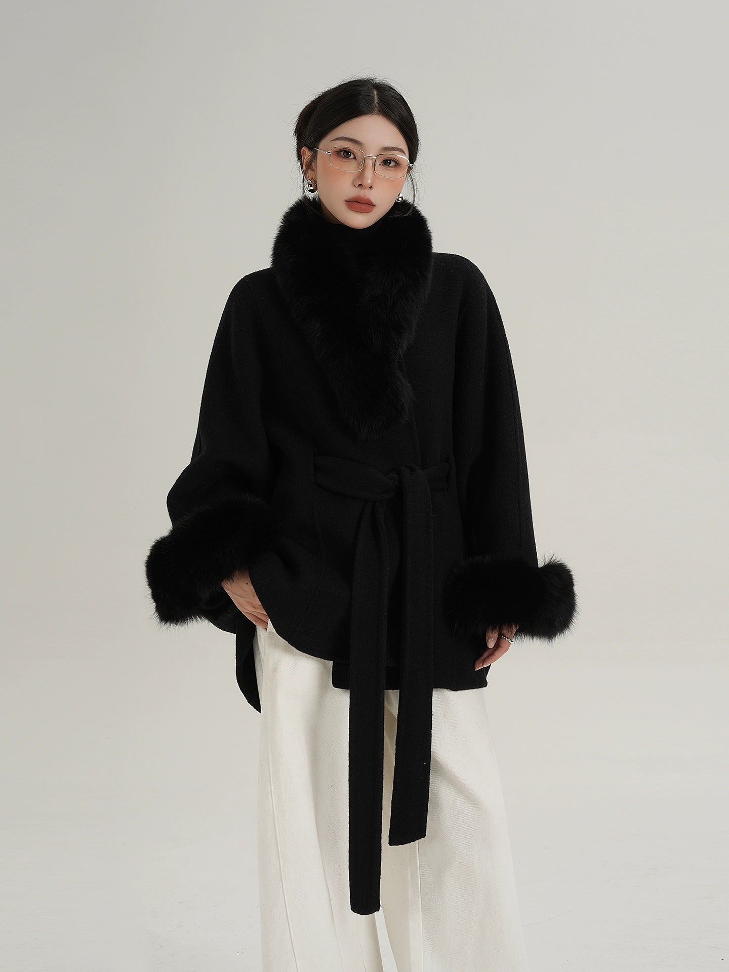 Fur Collar Cape Coat SRS0400
