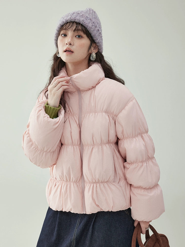 Stand Collar Fluffy Down Jacket AMU0043