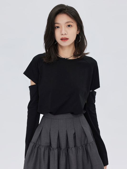 Round Neck Long Sleeve T-Shirt SHN0015