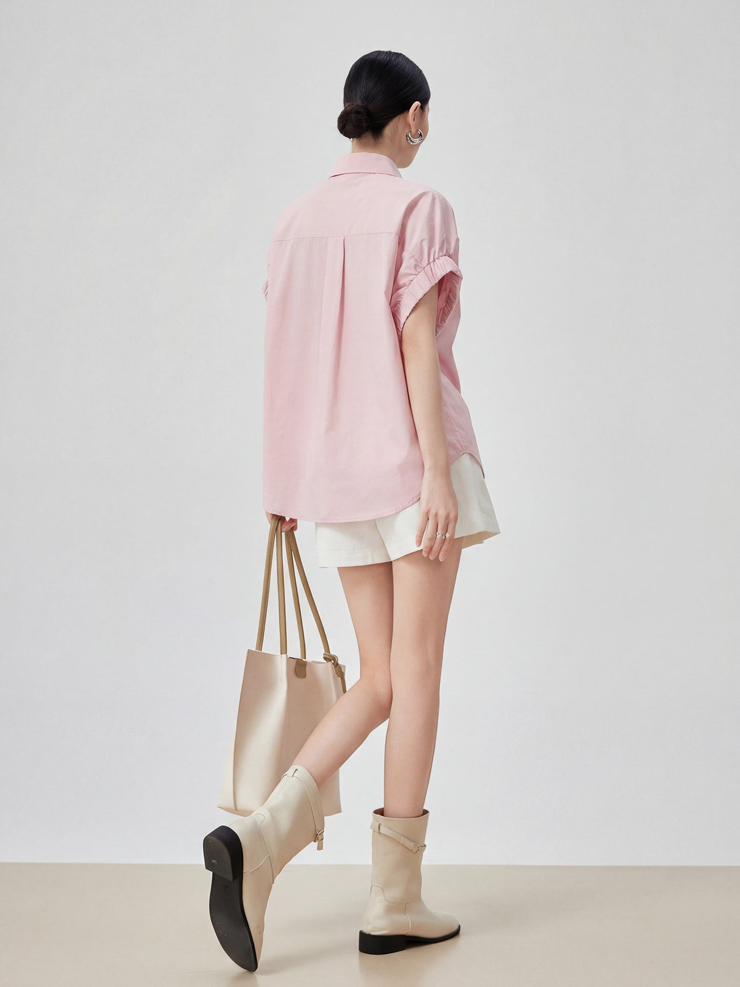 Flower Bijou Puff Sleeve Shirt FER0032