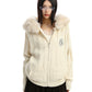 Fur Hood Cable Knit Top BGS0034