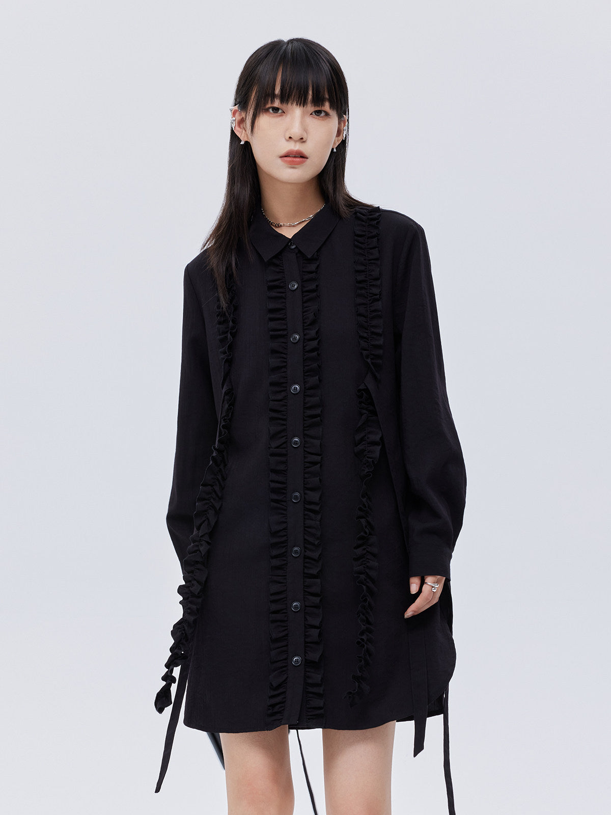 Small Frill Shirt Dress SHN0032