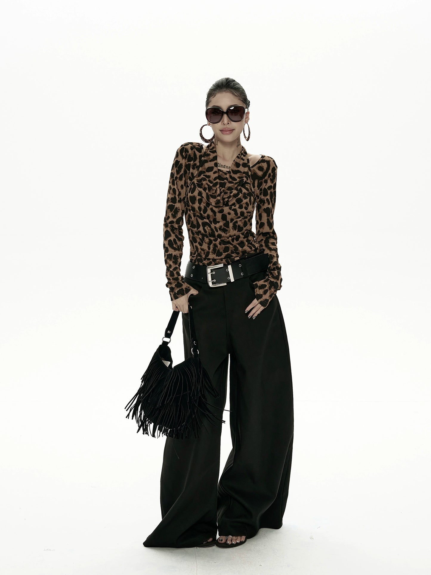 U-Neck Faux Two Piece Slim Knit ZRS0099