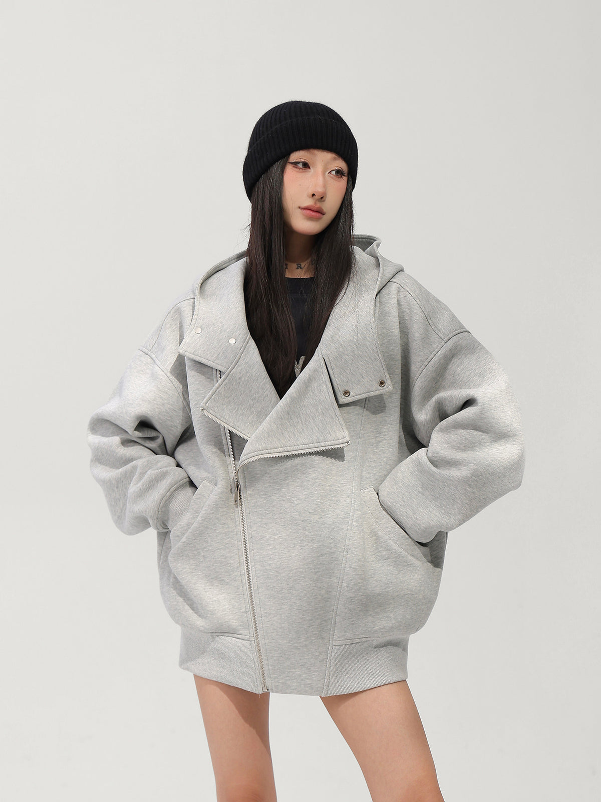 Oversized Sweat Zip Hoodie ACS0378