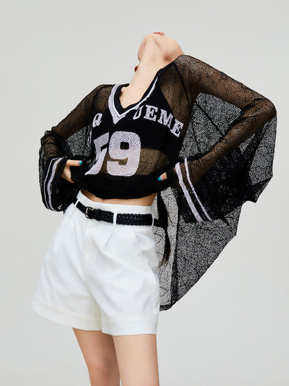 See-Through Mesh Pullover FER0253