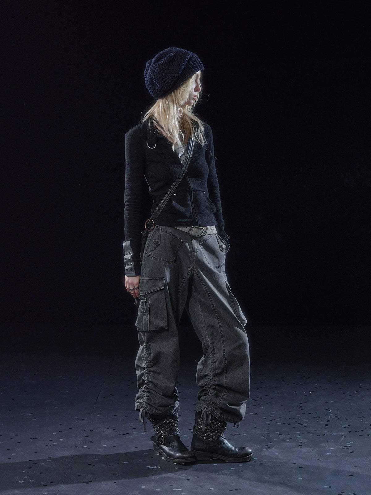 Stand Collar Metal Ring Jacket WAT0015