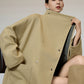 Khaki Plaid Patchwork Trench Coat  SUY0005