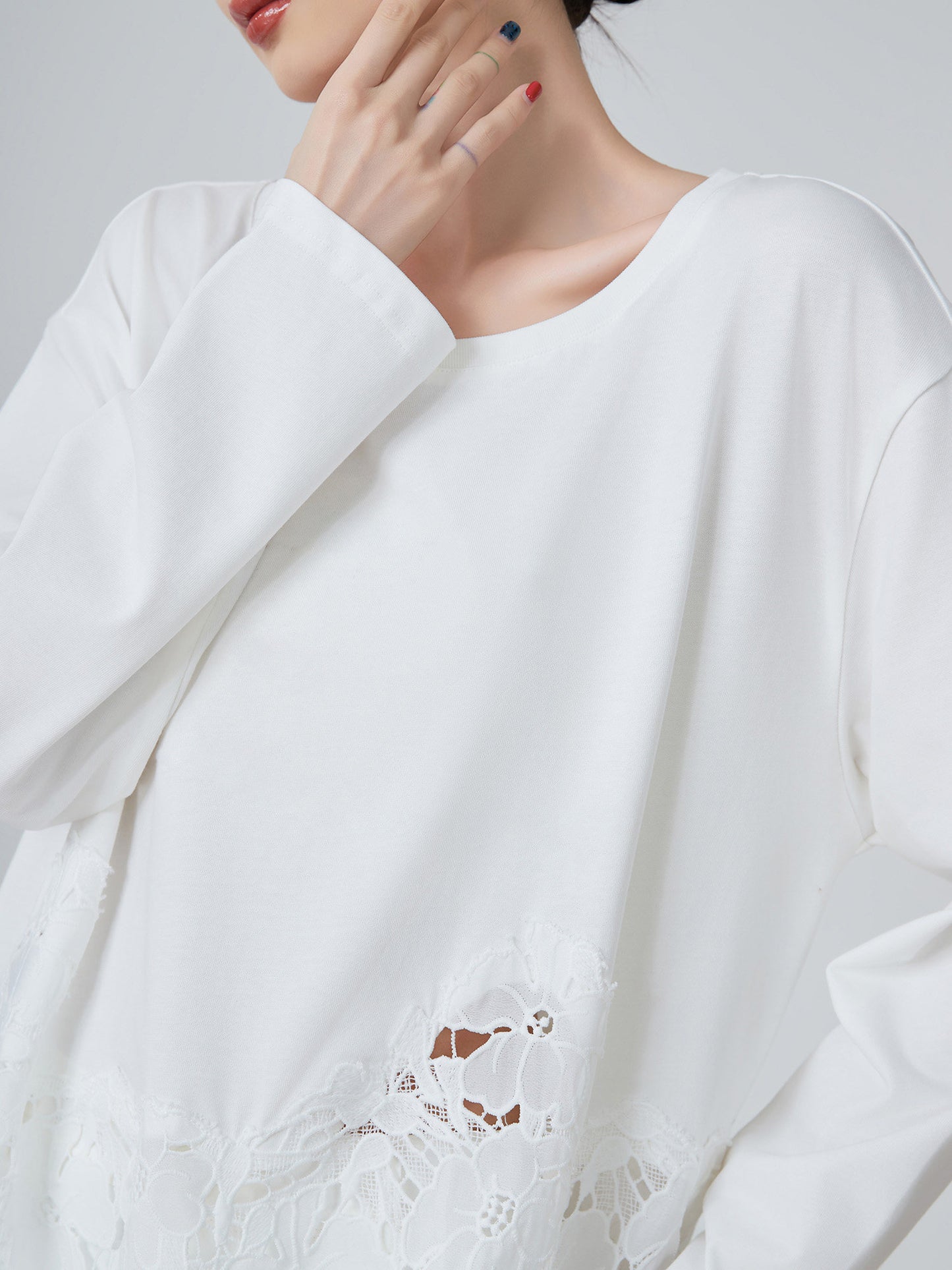 White Lace Docking Top FER0239