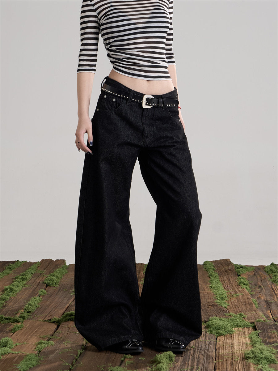 Back Logo Wide Denim Pants ONP0004