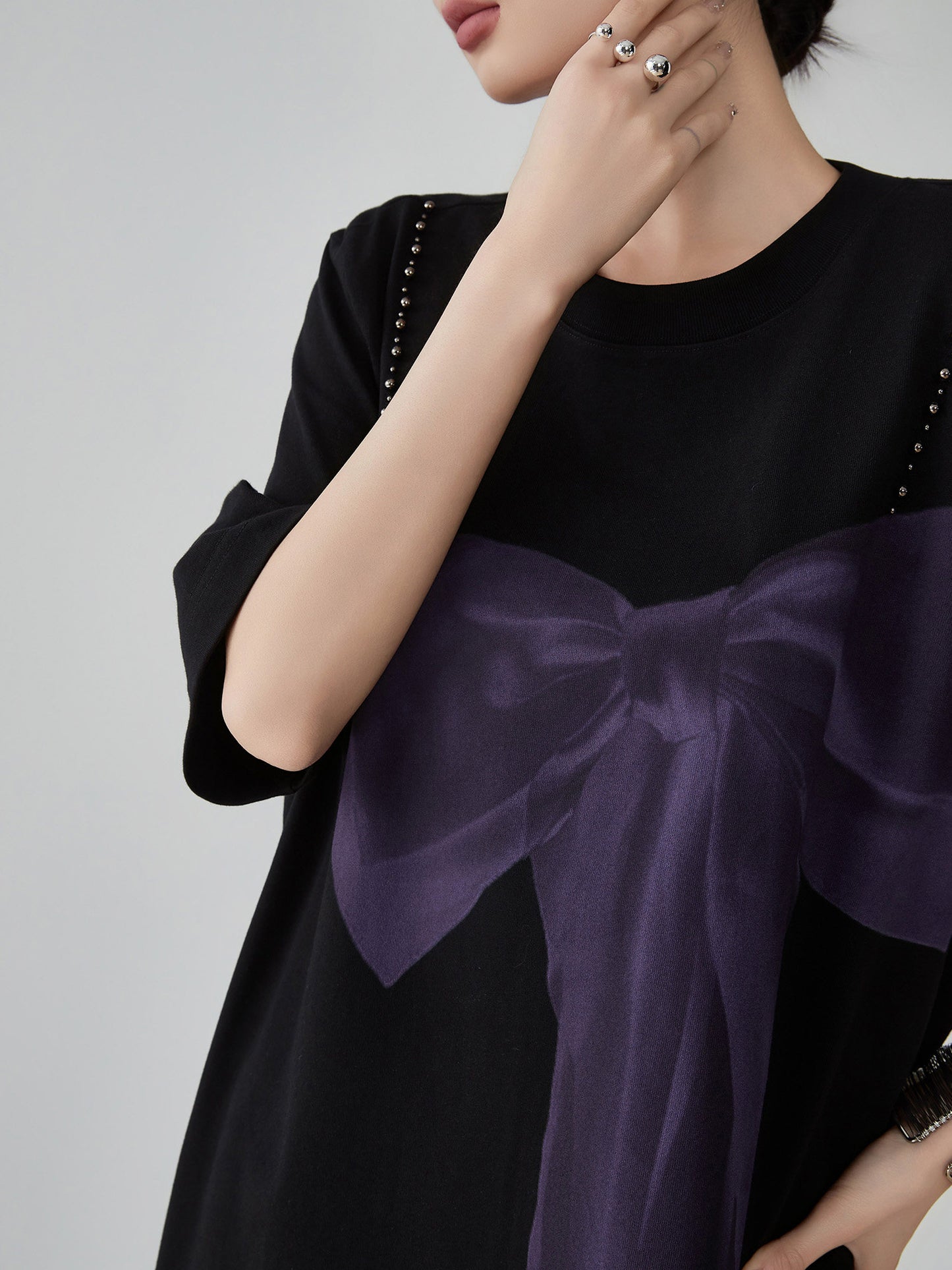 Big Ribbon T-Shirt Dress FER0142