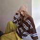 Striped Knit Hoodie WWP0004
