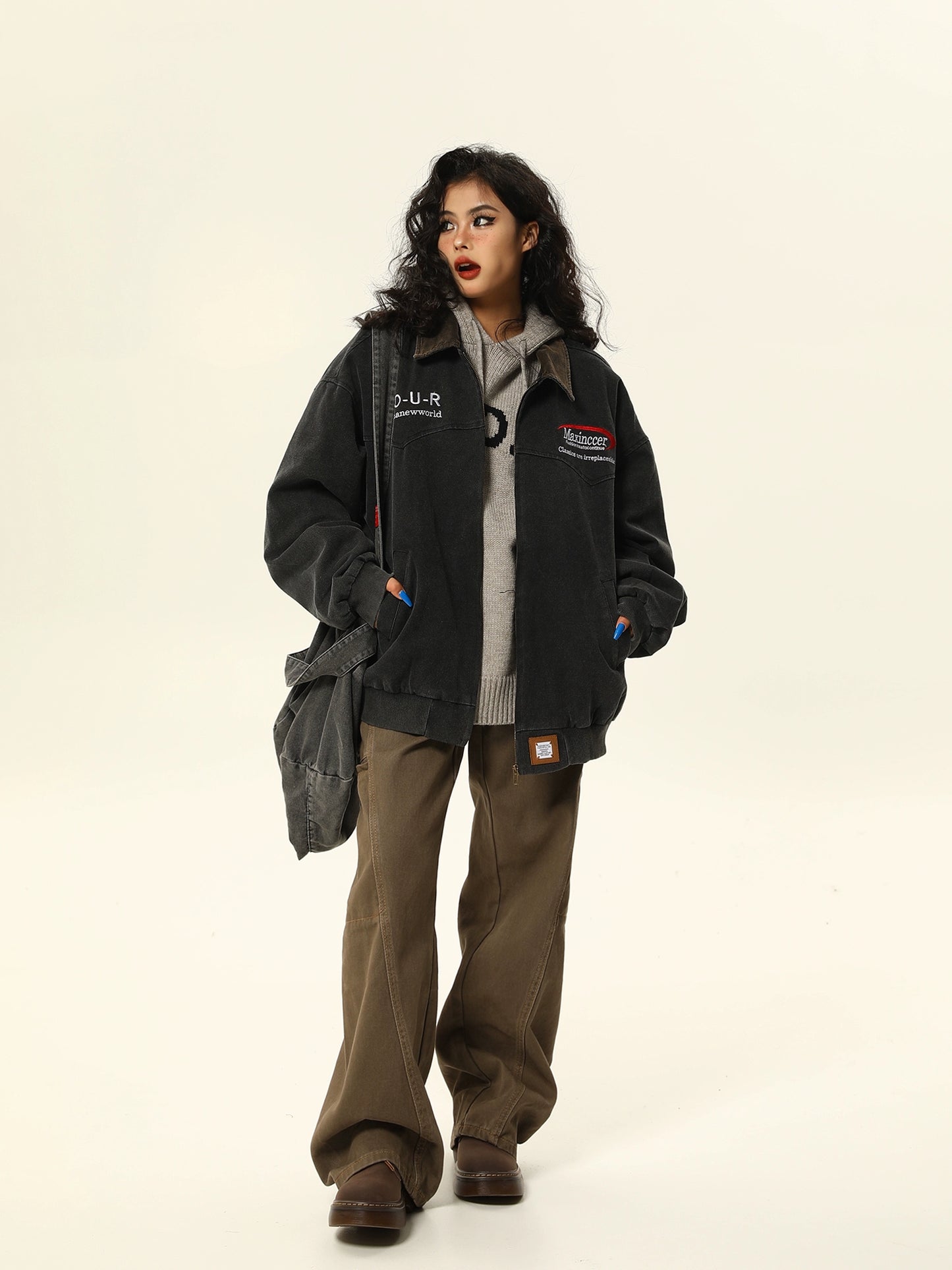Vintage Trendy Workwear Jacket WDZ0037