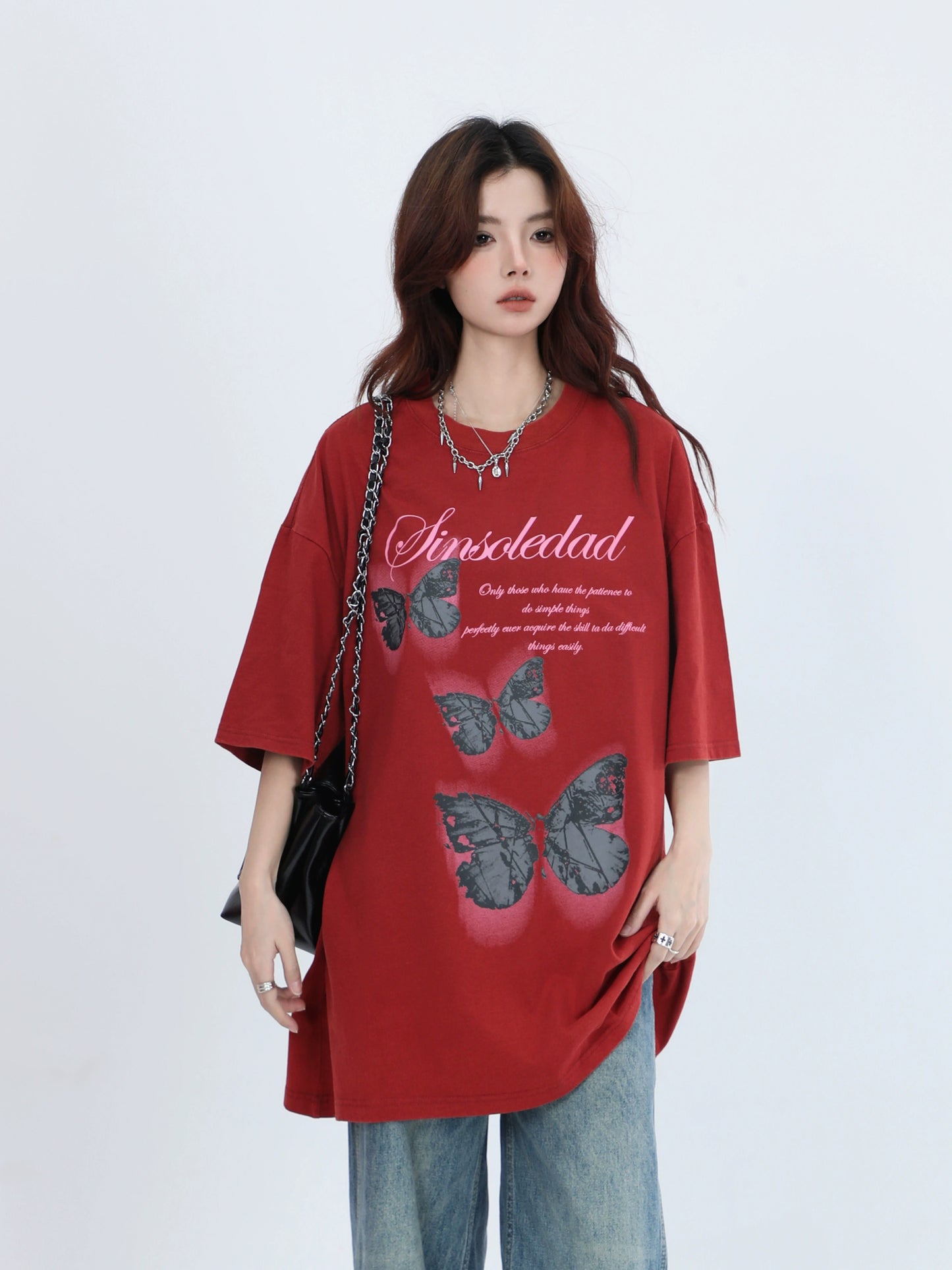 Butterfly Washed Short Sleeve T-Shirt ZCK0009