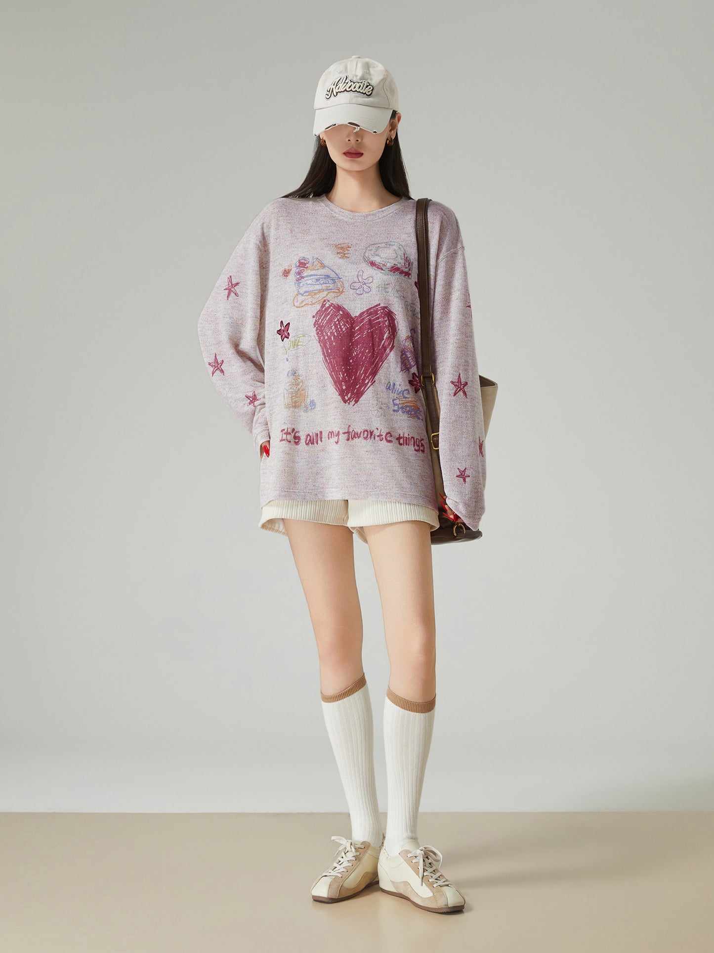 Graphic Oversized Long-Sleeve T-Shirt FER0230