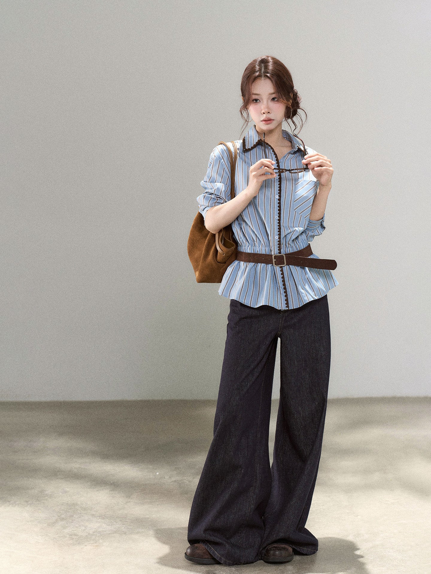 Blue Stripes Long-Sleeve Shirt WDB0015