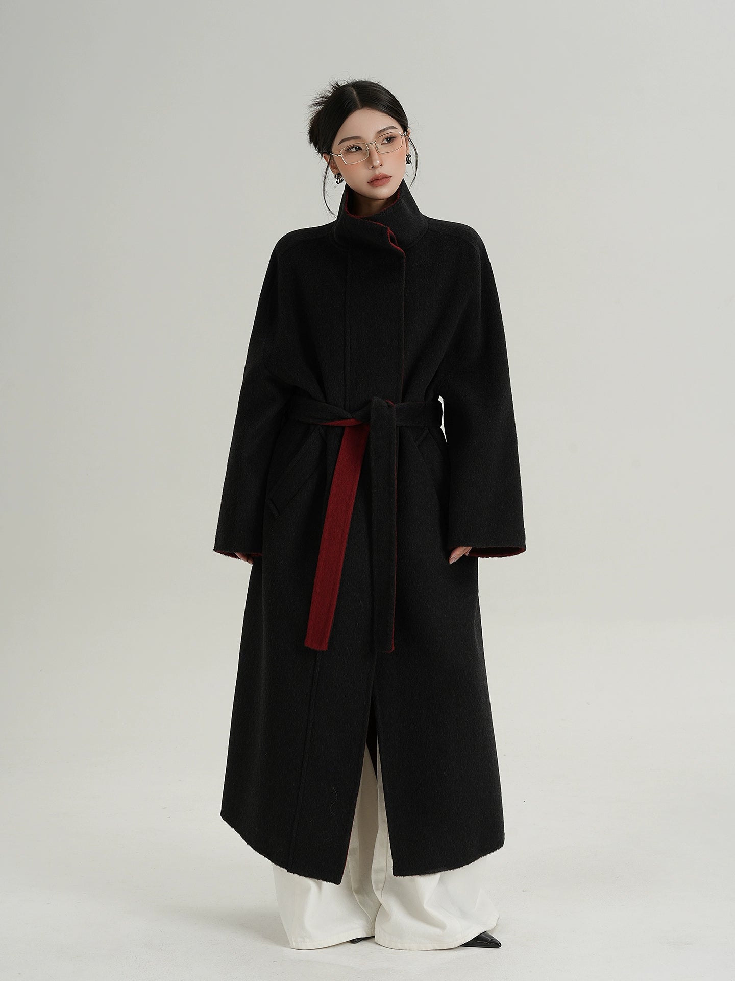 Stand Collar Long Coat SRS0382