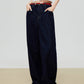 Palm Tree Embroidered Denim Vest / Wide Pants FER0303