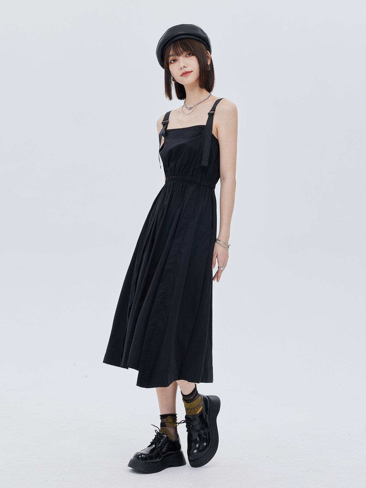 High-Waist Suspender Dress SHN0044