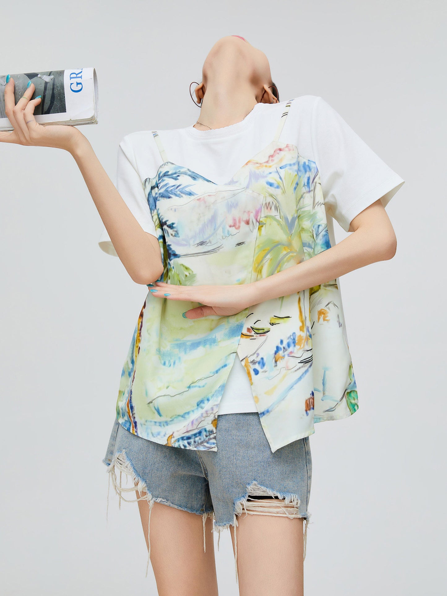 Summer Print Short-Sleeve T-Shirt FER0256