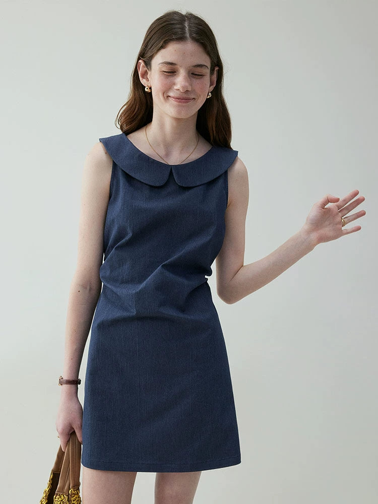 Round Collar Sleeveless Dress VOE0003