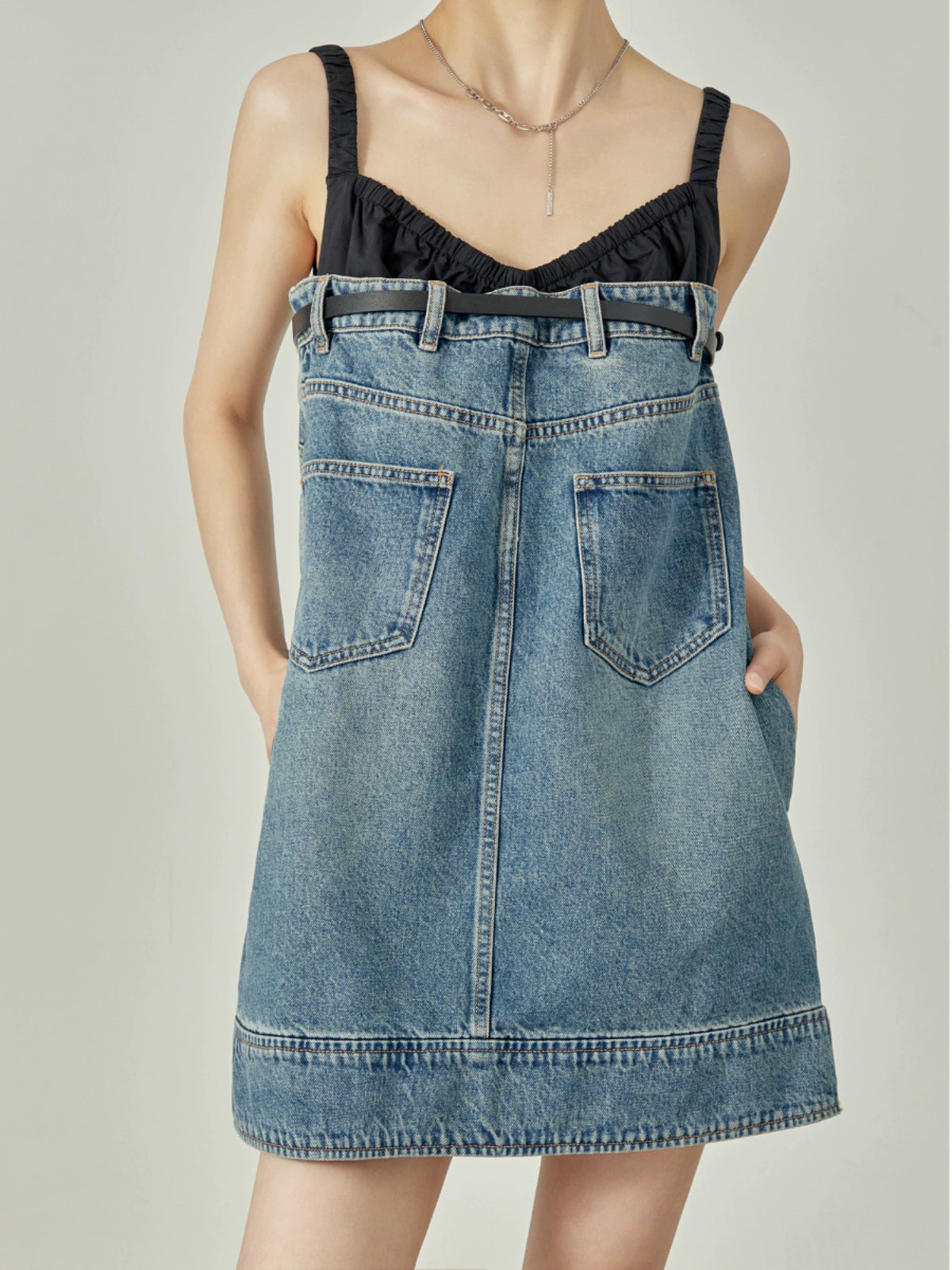 Denim Docking Cami Dress LLA0089